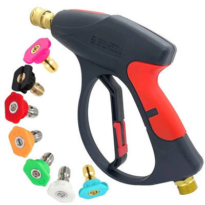 #ad 1 4quot; High Pressure Washer Gun 4000 PSI Car Wash Foam Spray Short Wand7 Nozzles $19.99