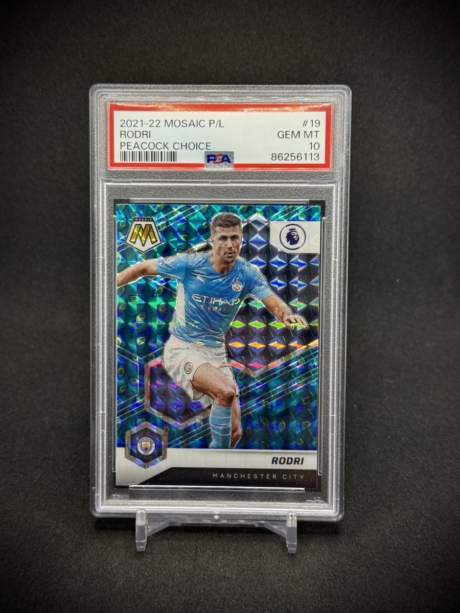 Man City Chelsea On Peacock Roddri 2021 Panini Mosaic Peacock