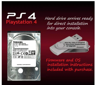 PS4 Select Your Model 1TB Internal Hard Drive with USB OS