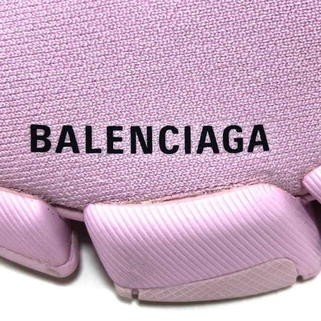 BALENCIAGA Knit Sneakers Speed Trainer 24.5cm Pink Ladies Women s Shoes From Jap thumbnail 4