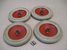 Vtg 1920s Gilbert Erector White Truck Set 7-1/2 Original 4 Wheels Tires w/ Rims