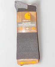 Carhartt All Season Premium Cotton Sock, Pack Of 3 , Black, Sz M