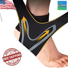 Ankle Brace Support Compression Sleeve Pain Relief Plantar Fasciitis Foot Wrap