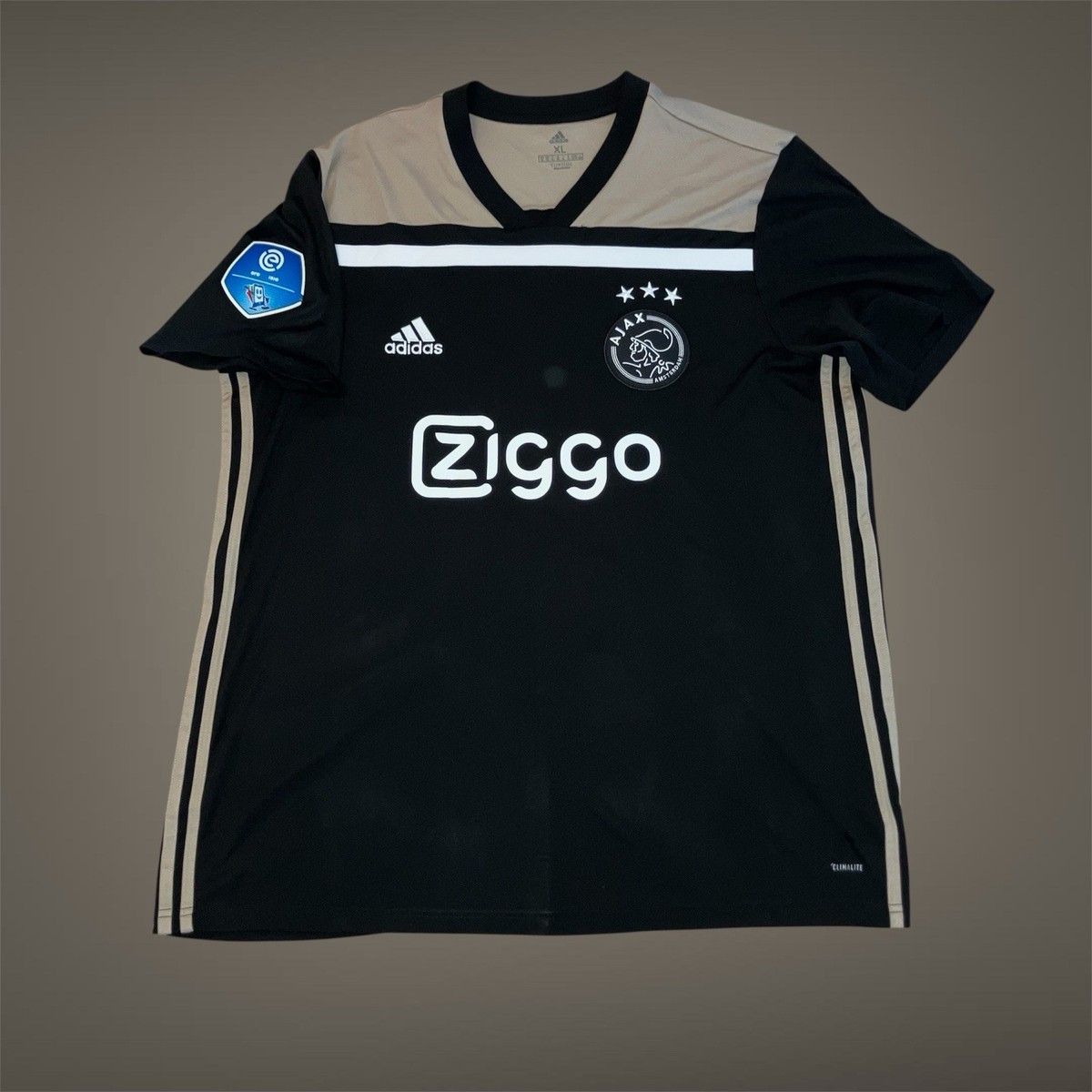 Frenkie De Jong 2018/19 Ajax Away Black Adidas CF5468 Men XL