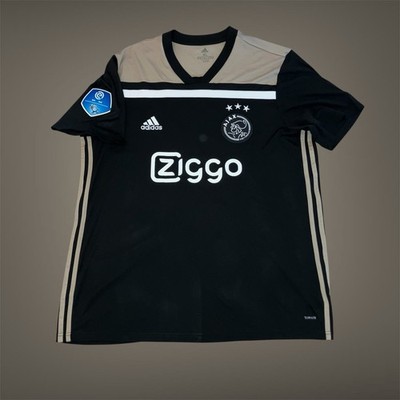 Frenkie De Jong 2018/19 Ajax Away Black Adidas CF5468 Men XL