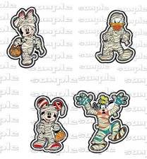 Disney Halloween a 4 pc xkz c Premade Scrapbook Page Paper Piece die cut