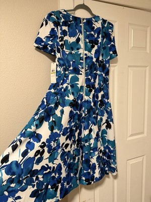 Floral Fit & Flare Midi Dress Calvin Klein Size 14 New