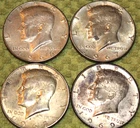 1966, 1967, 1968-D & 1969-D Kennedy Half Dollars