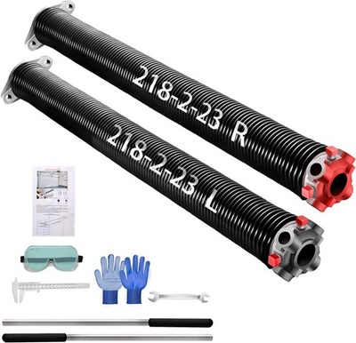 #ad 2quot; Torsion Garage Door Spring Set with Non Slip Rods for Easy DIY Replacement $32.99