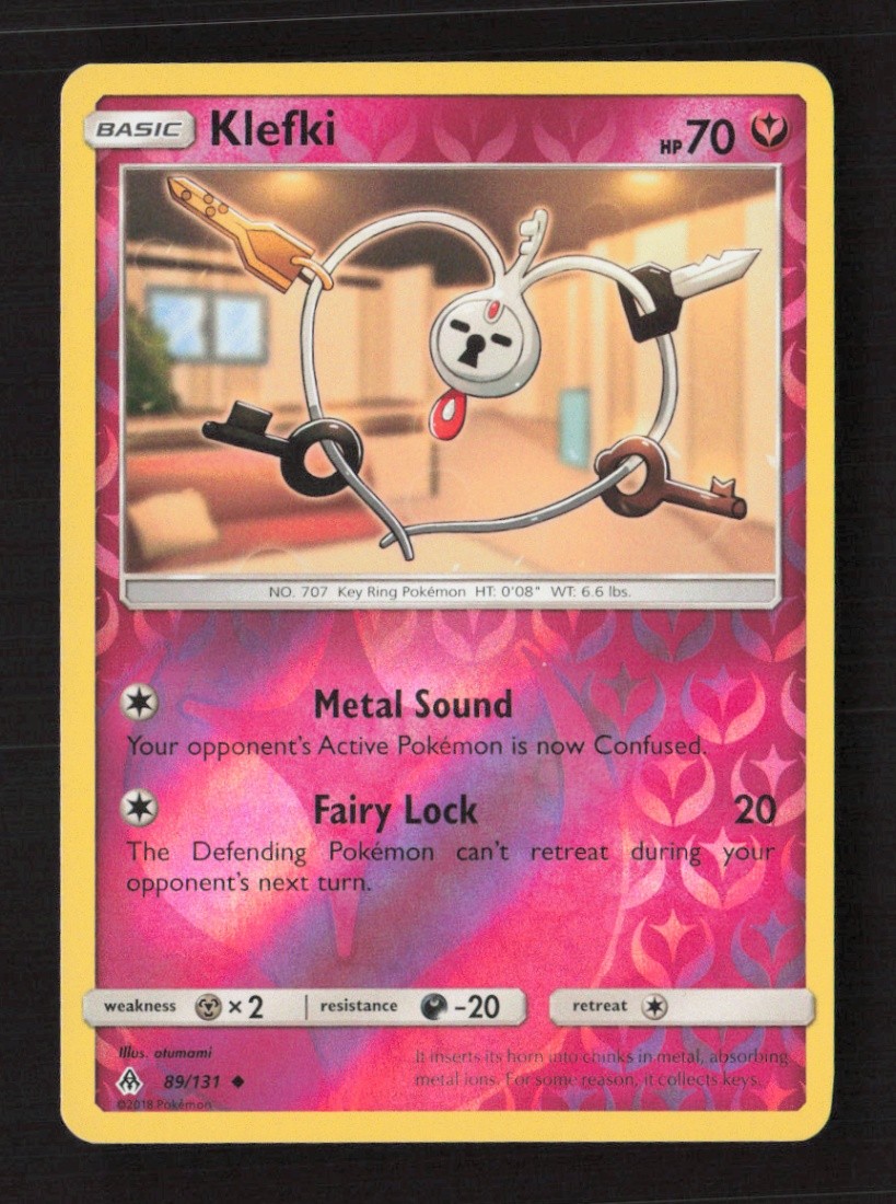 Klefki Uncommon Reverse Holo SM - Forbidden Light 89/131 LP Pokémon TCG