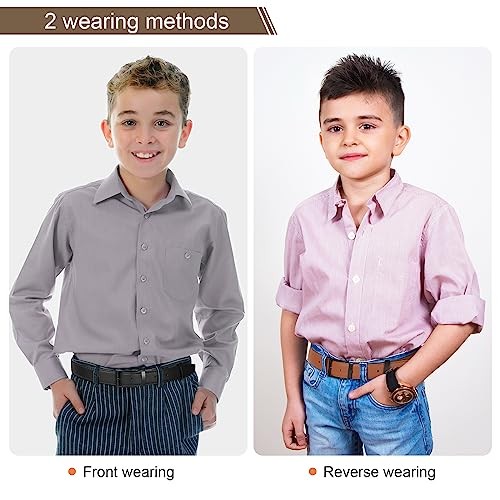 Reversible Kids Fit Waist: 29"-35" (Rec 12-14yrs) Black Buckle-black+browne - Picture 5 of 7