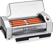  Hot Dog Roller Grill Sausage Roaster 6-Hot Dog Capacity