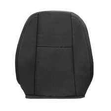 Black Driver Side Top Cloth Lean Back Seat Cover Compatible with Chevy Silver...