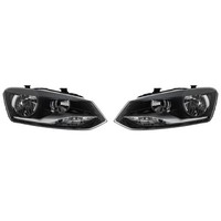 Scheinwerfer Set Rechts & Links Chrom H7/H7 FüR Vw Polo 6R 6C 6R_