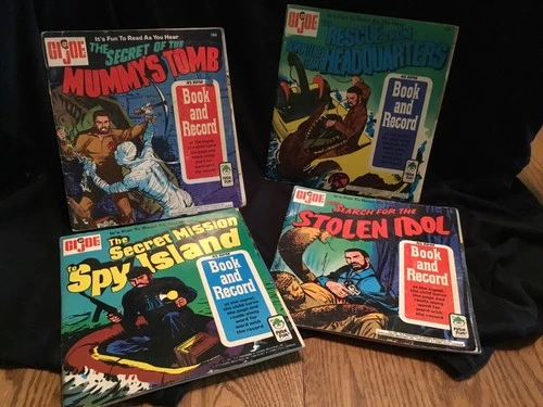 Vintage GI Joe, set of 4 Books and Records