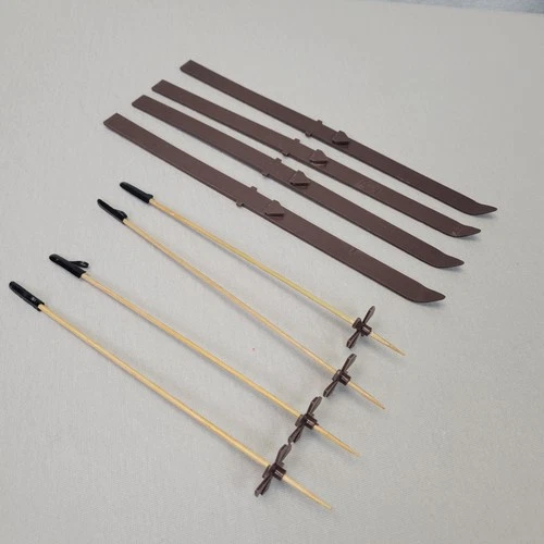 Vintage 1963 Barbie Ski Queen Champion Skis and Ski Poles ONLY 2 Sets