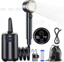 Portable Camping Shower, 8000mAh Rechargeable Outdoor Electric Shower Pump