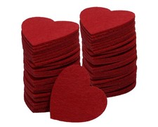 Valentine's Day Felt Heart Cutouts for Crafts  Decorations, 50PCS Red, 50mm 