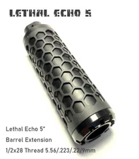 LETHAL ECHO 5"  Muzzle Brake | Barrel extention 1/2*28 GBB AEG New Improved Ver.