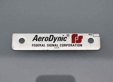 Federal Signal Aerodynic - New Old Stock Name Plate Federal Signal Aerodynic - New Old Stock Name Plate