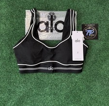 ALO Black Airbrush Heart Throb Bra