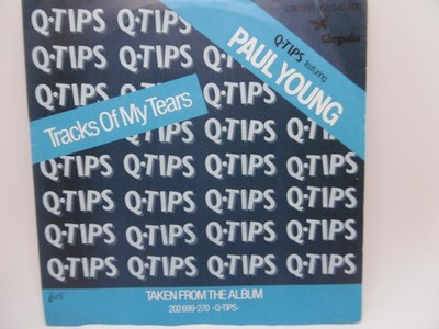 Q-Tips (Paul Young) Tracks Of My Tears, German Chrysalis 106340 Single, 7'' 1980