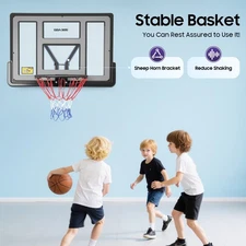 Basketball Hoop In-Ground 44" Shatterproof Backboard Adjustable System Outdoor