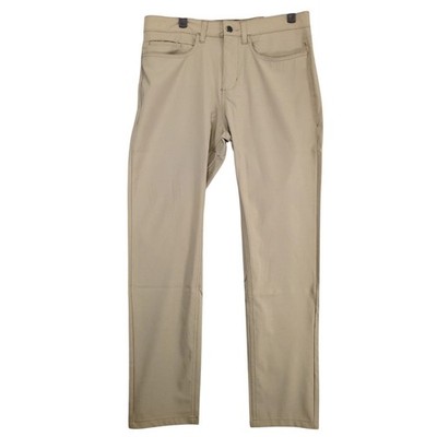 NWT Burnside Performance Pants Men's 32 Khaki Stretch Moisture Wicking Casual