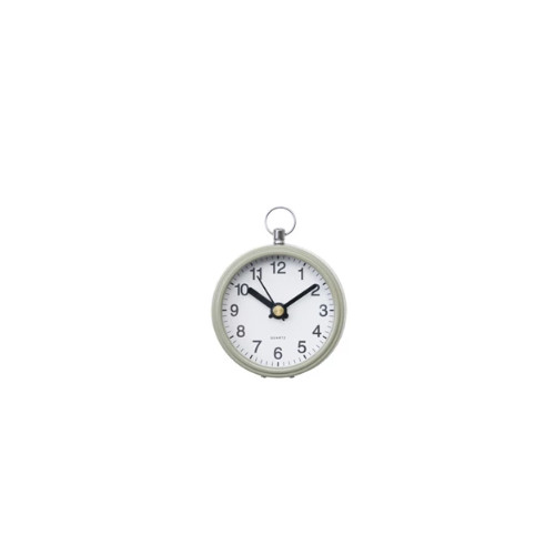 Creative Co-op Beige Metal Clock with Magnet Standard Wall Clock