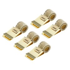 5Pcs Pen Holder Clips, Metal Pen Clip Holder Adjustable Loop Pen Gold Tone