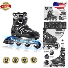 Flashing Inline Skates Adult X-Large, Silver Geometric, 80mm Polyurethane Wheels