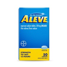 Aleve Pain Relief Naproxen Sodium Caplets   50 Count 50 Pack of 1 