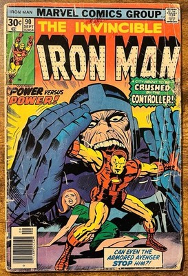 IRON MAN 90 JACK KIRBY COVER JIM SHOOTER STORY MARVEL COMICS 1976 VINTAGE