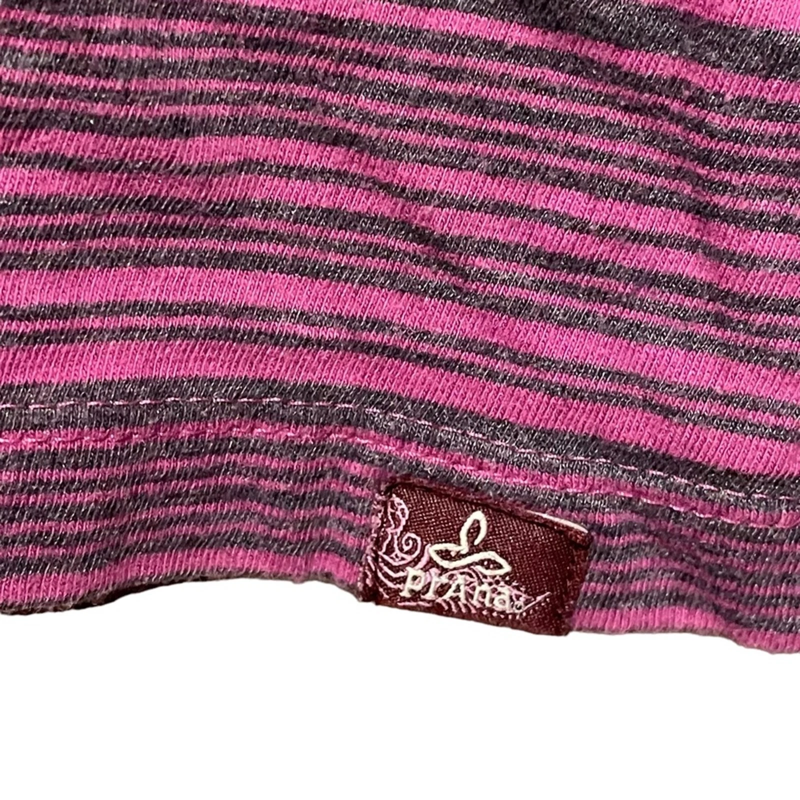 prana long sleeve striped hooded shirt