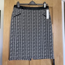 ROMAN BLACK WHITE DOGTOOTH SKIRT 18 BNWT