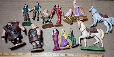 Disney Tangled Characters - PVC - Lot Of 13 - Cake Toppers - Figures 