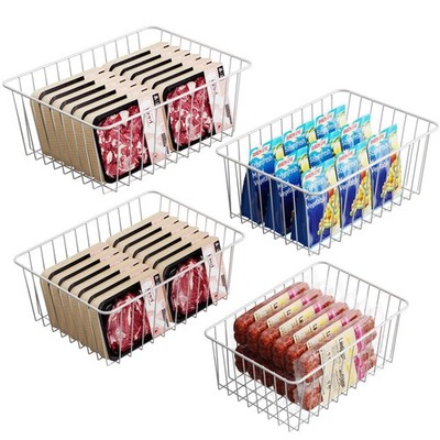 4 Pack Freezer Organizer Bins Upright Baskets 16/17/21 Cu.Ft Stand Up