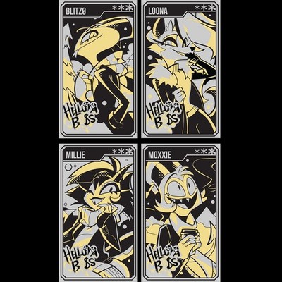 Helluva Boss Silver + Gold Metal Card Set Limited Edition Wave 1 Vivziepop