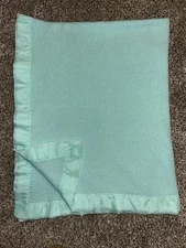 VTG COZY JE Morgan Orlon Baby Blanket USA MADE