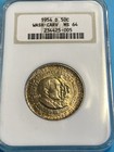 1954-D Washington/Carver Commemorative Silver 50c NGC MS 64 Old Soap Box Holder — photo 1