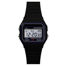 F 91W Classic Digital Resin Strap Watch Stopwatch Chronograph Sport Unisex Men 