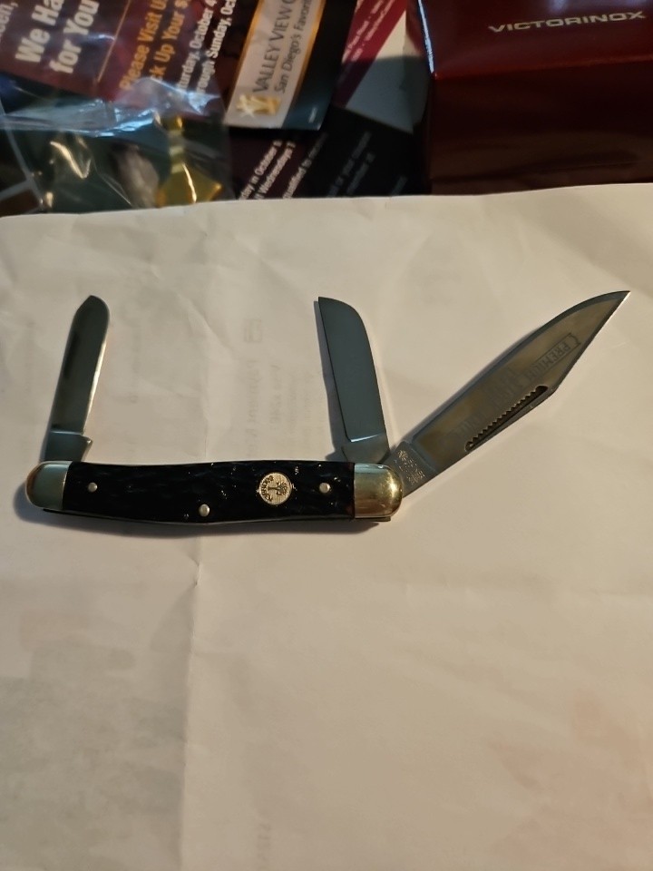 VINTAGE BOKER TREE BRAND 7474 Pocket Knife Premium Stock Solingen 3 Blade 