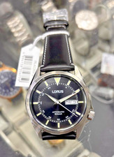 Lorus Uhr RL423BX9 Automatik Day-Date Herren 42mm Neu Schwarz