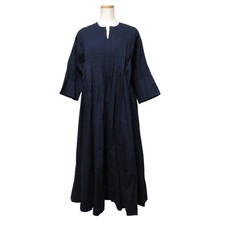 min  perhonen Konzert keyhole maxi pleated dress ua3368 size 40 navy Women USED