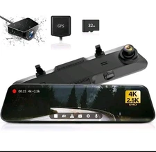 WOLFBOX G900 Mirror Dash Camera 4K Dash Cam Front and Rear