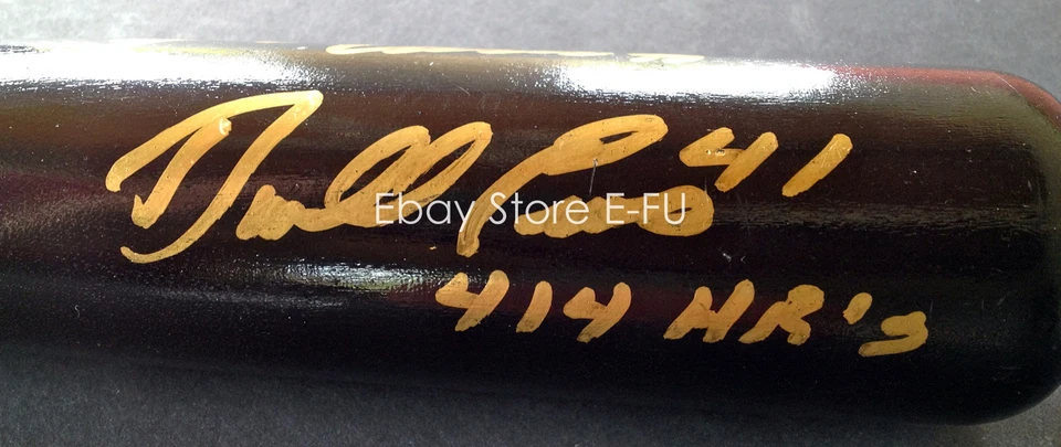 JOSE CANSECO DARRELL EVANS Dual Auto Signed Custom Hard Rock Maple Bat PSA/DNA - Image 4 of 4