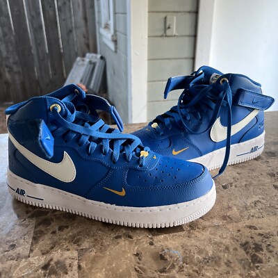 nike air force one mid blue