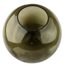 Vtg Smoked Amber Glass Orb Ceiling Light Globe Neckless Lamp Shade Fixture 14