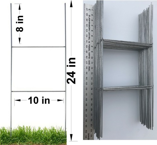 100 Metal Stakes 24 inch Double H-Frame 10x24 inch 9gauges galvanized wire - Picture 8 of 12