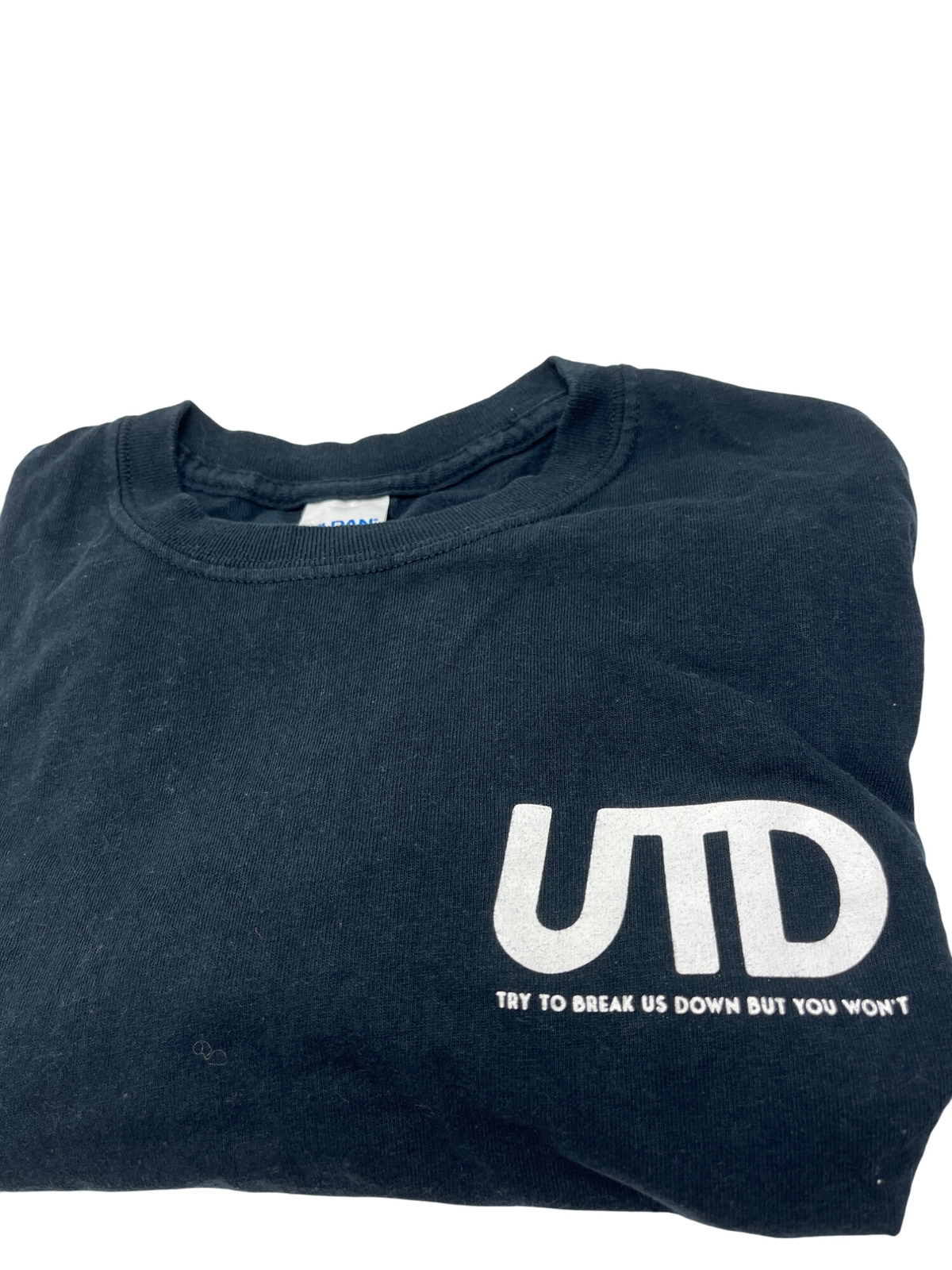 UTD Black Graphic Tee By Gildan Ultra Cotton Mens S 45f